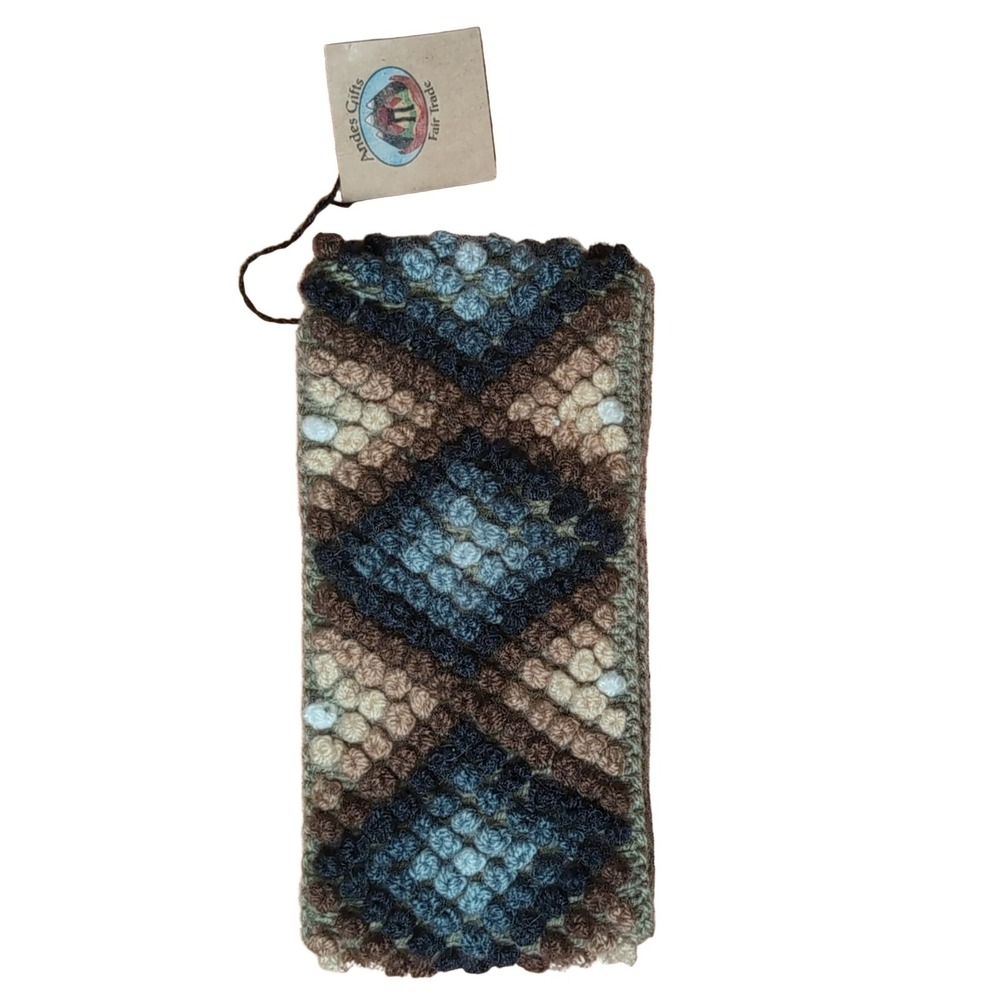 Andes Gifts Alpaca Blend Stretch Knit Head Band Women One Size Geometric Boho